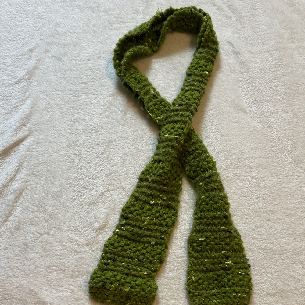 Green Knit Scarf